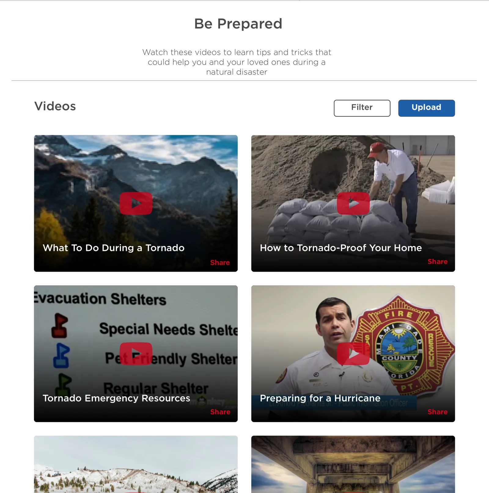 Be Prepared video library