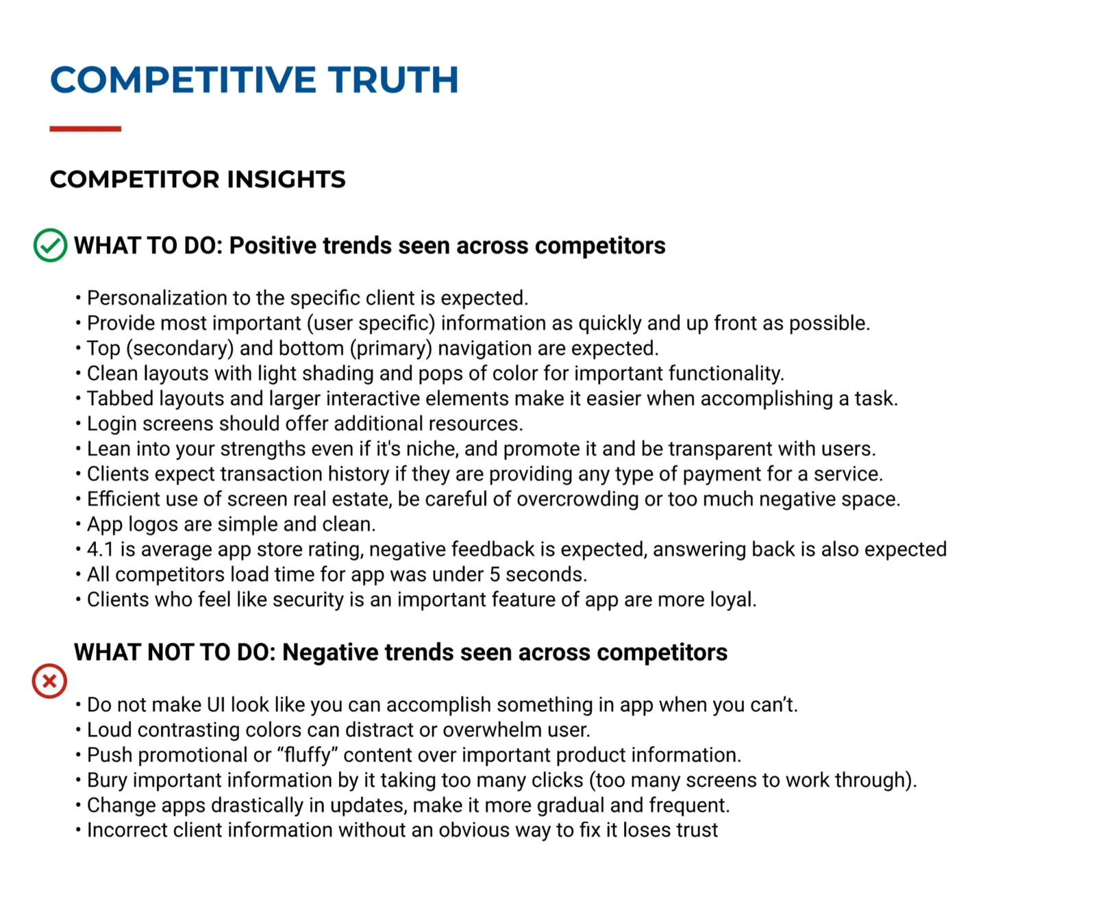 Competitive analysis of mobile insurance apps